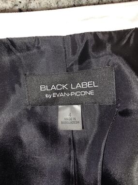 Black Label by Evan-Picone Black Lined Blazer